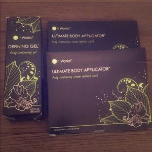 It Works! Body contouring gel and wraps.